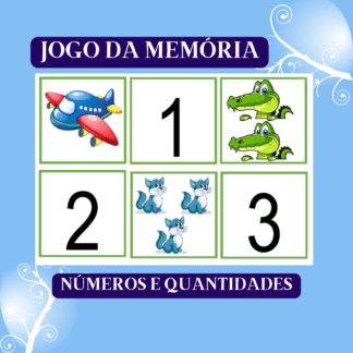 Jogo da memória - números e quantidades