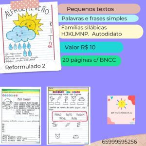 CADERNO 2 AVULSO ALFABETIZAÇÃO HJKLMNP