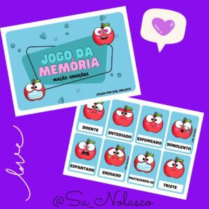 JOGO DA MEMÓRIA EMOÇÕES/ MAÇÃS