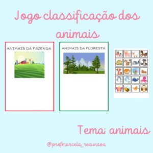 Jogo classificação dos animais