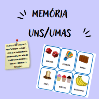 Jogo da memória uns/umas