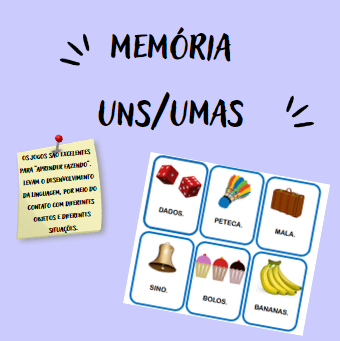 Jogo da memória uns/umas
