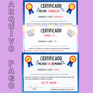 CERTIFICADO DIA DO PÃE,PAI E PAIDRASTO.