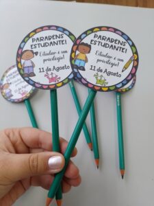 Ponteira para lápis Dia do Estudante