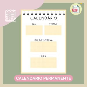 Calendário Permanente para crianças