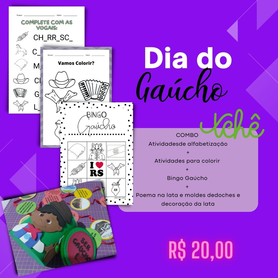 Combo de atividades gaúchas