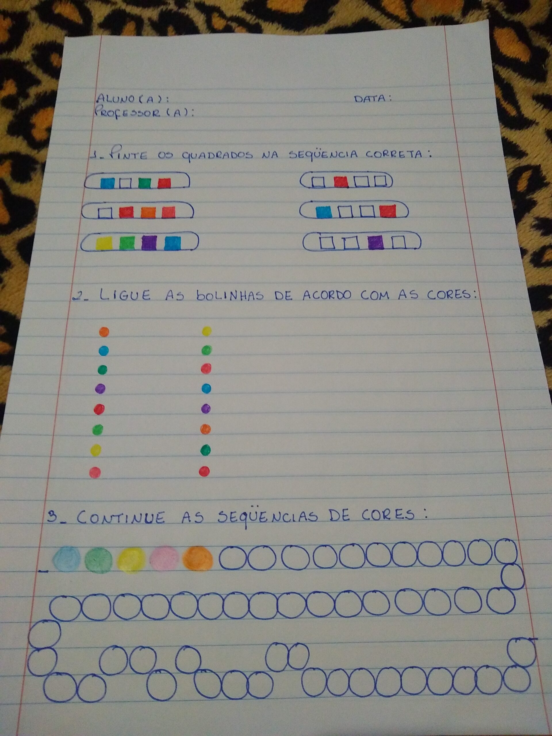 Sequência de cores