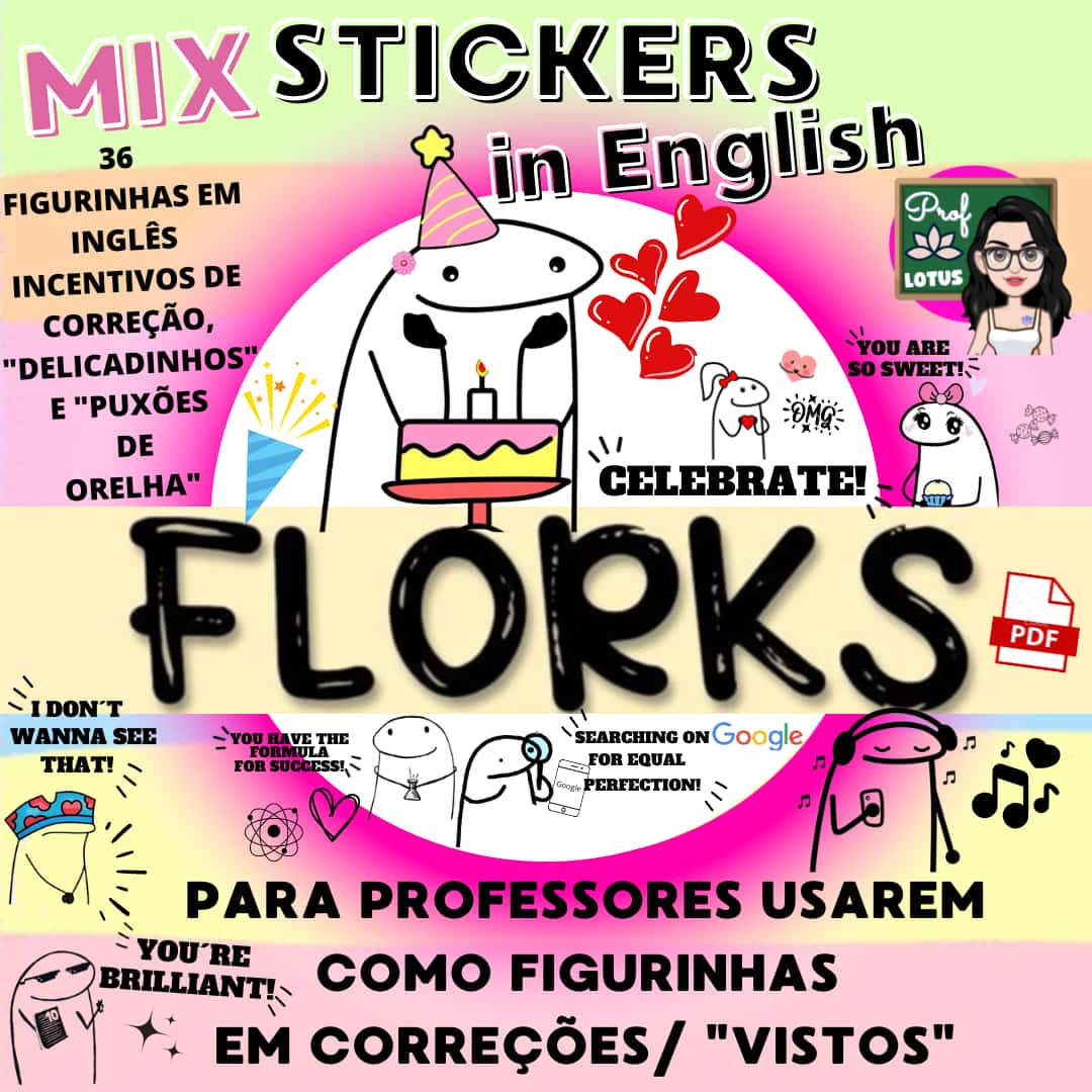 FIGURINHAS INCENTIVOS FLORKS EM INGLÊS