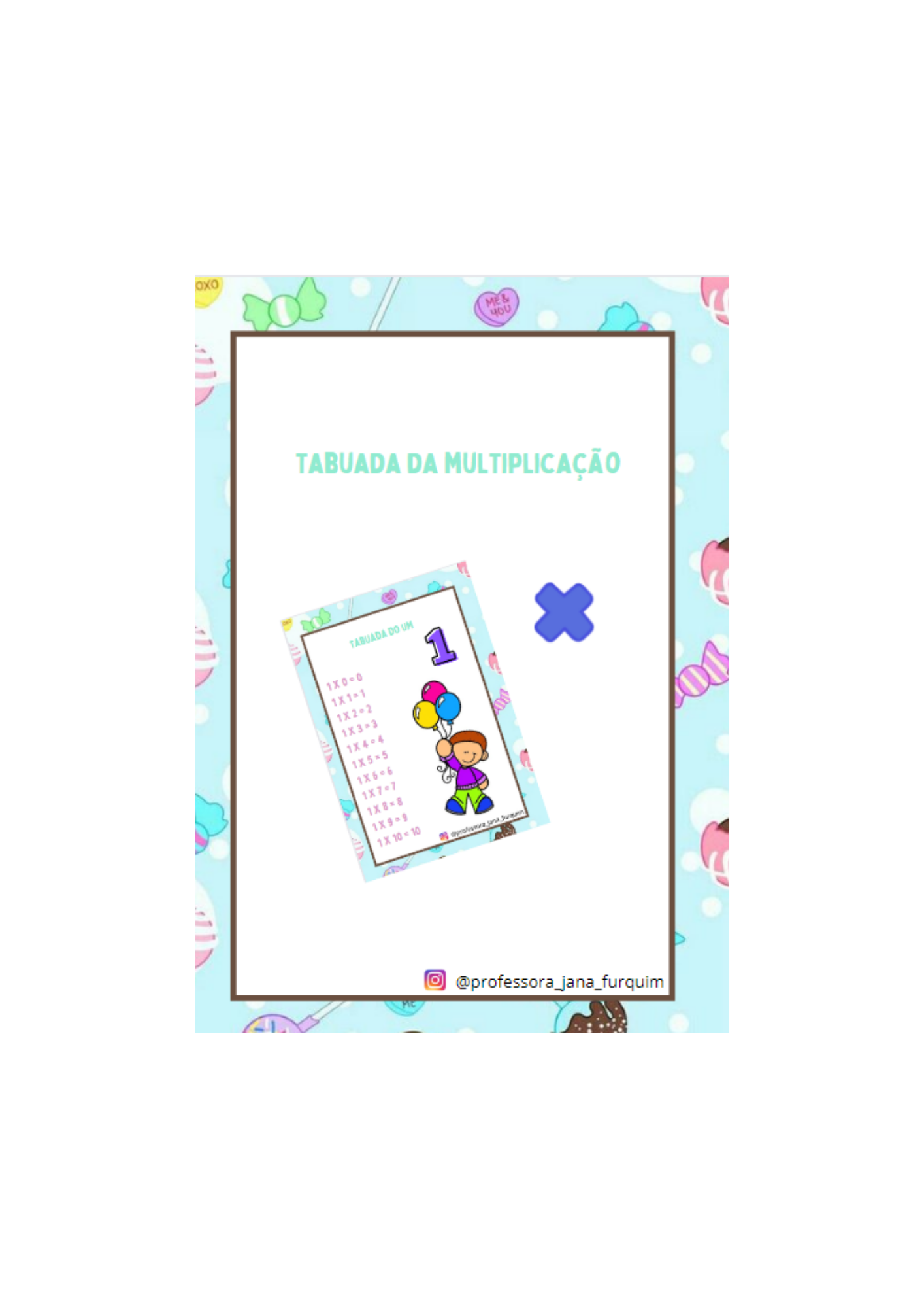 TABUADA CHAVEIRO DA MULTIPLICAÇÃO