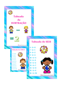 TABUADA CHAVEIRO DA SUBTRAÇÃO