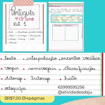 KIT 1 PORTUGUES 4º 5ºANO