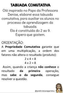 Tabuada comutativa