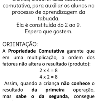 Tabuada comutativa