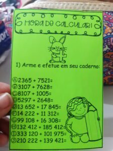 Atividades de matemática
