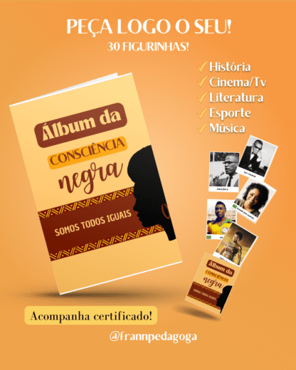 Álbum de figurinhas consciência negra - tribal