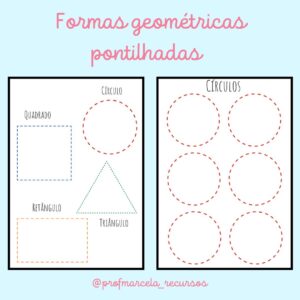 Formas geométricas pontilhadas
