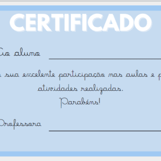 Certificado para final de semestre