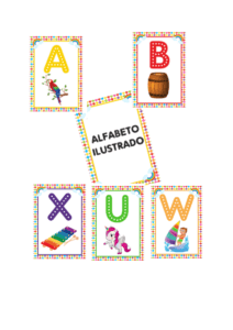 ALFABETO CHAVEIRO ILUSTRADO
