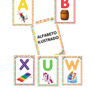 ALFABETO CHAVEIRO ILUSTRADO