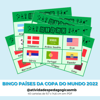 BINGO dos países da Copa do Mundo 2022 (PDF)
