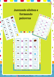 JUNTANDO SÍLABAS E FORMANDO PALAVRAS