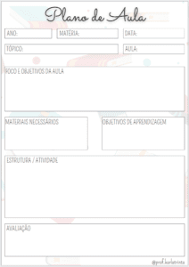Plano de Aula