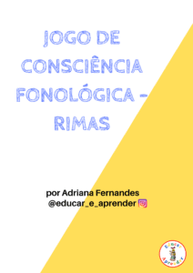 Jogo de Cartas – Rimas (Consciência Fonológica)