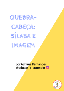 Quebra-cabeça : sílaba e imagem