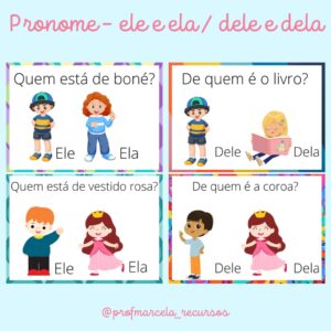 Pronome ele e ela – dele e dela
