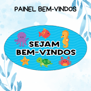 Kit de sala Fundo do Mar 🐙🐠🐬🐋🦀🦈