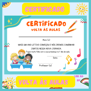 Certificado volta às aulas