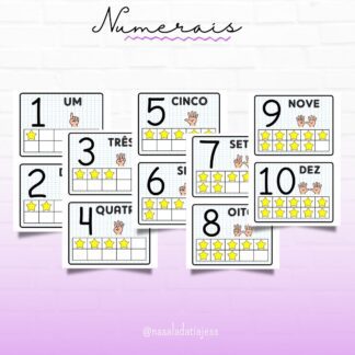 Numerais de parede - estrelinhas