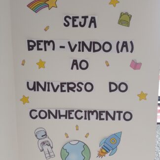 Decoração para Porta Tema Universo