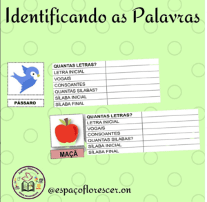 Identificando as palavras