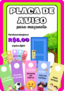 Placa de aviso MAÇANETA