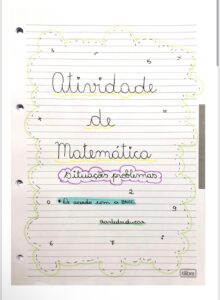 Atividade de Matemática: SITUAÇÕES PROBLEMAS