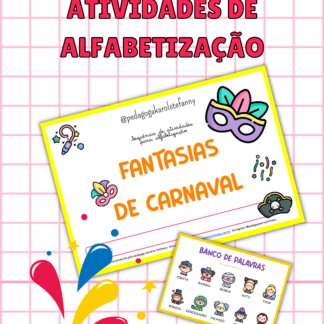 Carnaval - atividades de alfabetização