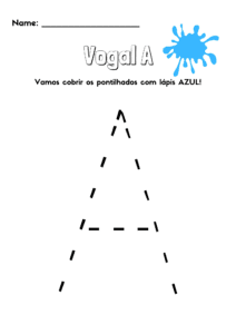 Vogais para Tracejar e Colorir