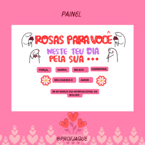 Painel de decoração dia da mulher