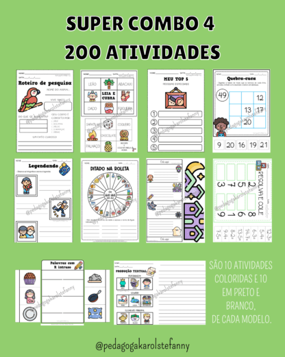 SUPER COMBO 4 - 200 ATIVIDADES