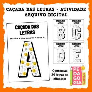 ATIVIDADE ALFABETIZAÇÃO – CAÇADA DAS LETRAS