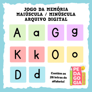 Jogo da Memória – Maiúscula / Minúscula