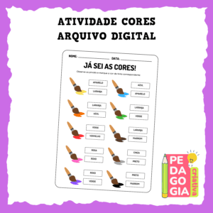 ATIVIDADE – Já sei as cores!