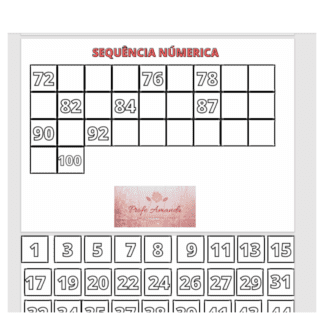 Sequência Numeral 1 a 100