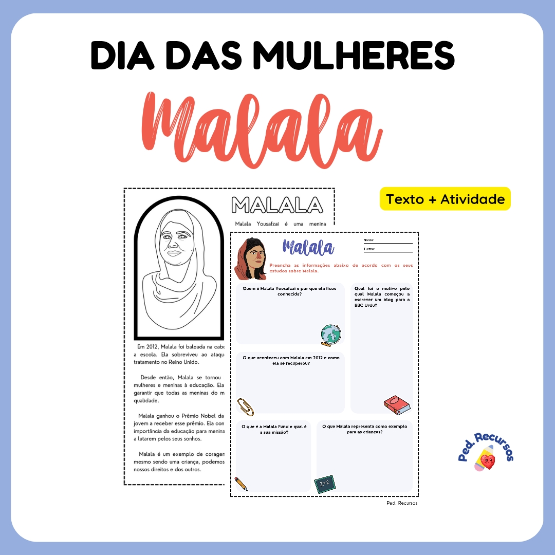 Texto e atividade para o Dia Internacional da Mulher.