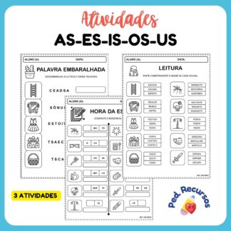 Atividades para a alfabetização.