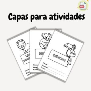 Capas para atividades/caderno – volta às aulas