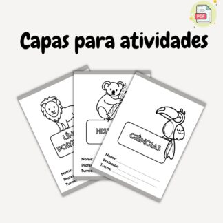 Capas para atividades/caderno - volta às aulas