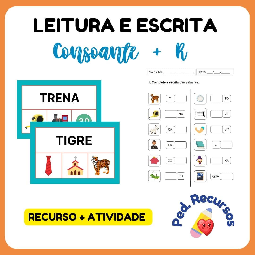 Recurso e atividade de alfabetização para imprimir.
