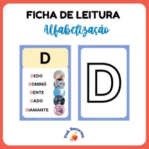 Ficha de leitura para alfabetização